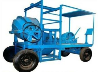 Tower Hoist Winch Portable Hopper Mixer